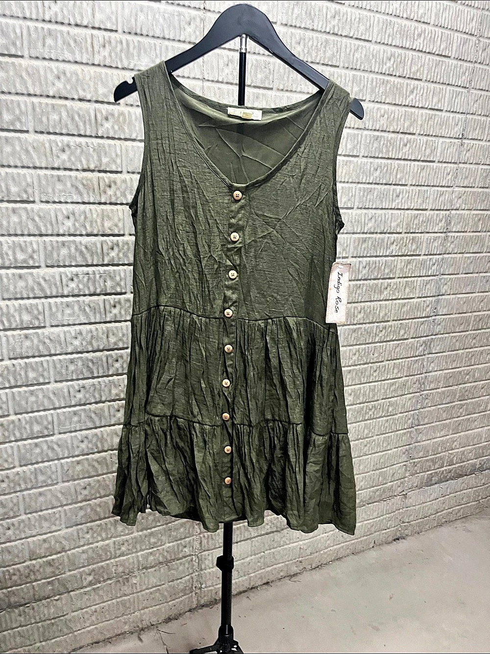 Indigo Rose Sleeveless Mini Dress in Green Size Medium NWT